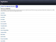 Tablet Screenshot of bigriddles.com